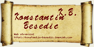 Konstantin Besedić vizit kartica